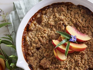 crumble de nectarina