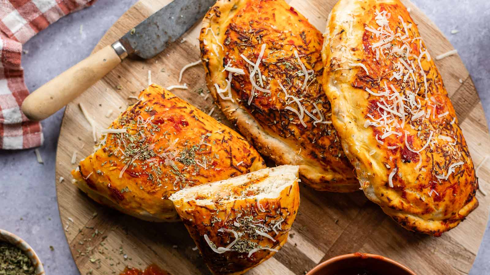 Calzone de fiambre e queijo